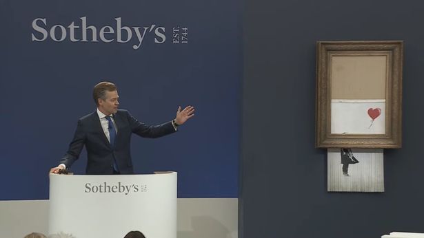 بيعت لوحة Banksy الممزقة مقابل 16 مليون جنيه إسترليني