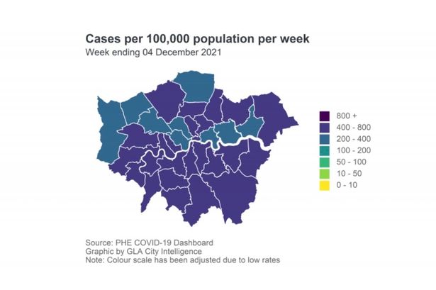 لندن نقطة ساخنة لمتحور أوميكرون في البلاد بتركز 30% من الحالات الجديدة فيها