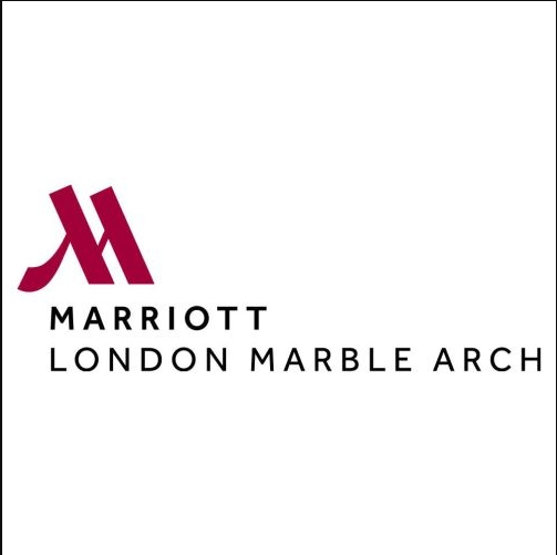 لوغو فندق London Marriott Hotel Marble Arch و هو ضمن افضل فنادق لندن شارع العرب (فنادق شارع اجور رود في لندن)
