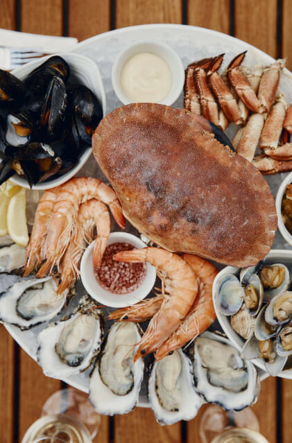 طبق من اطباق مطعم The Oystermen Seafood Bar & Kitchen وهو احد افضل مطاعم كوفنت جاردن لندن (افضل مطاعم كوفنت غاردن لندن)