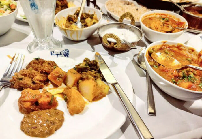 طبق من اطباق مطعم punjab وهو احد افضل مطاعم كوفنت جاردن لندن (افضل مطاعم كوفنت غاردن لندن)
