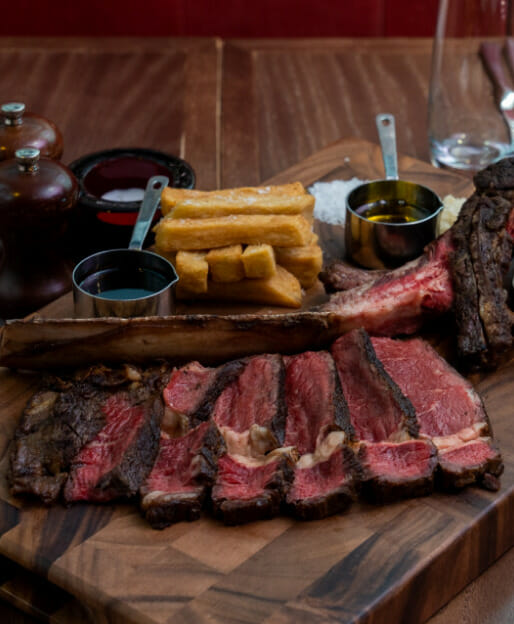 صورة لطبق من اطباق مطعم Heliot Steak House والذي يعد افضل مطعم ستيك في لندن