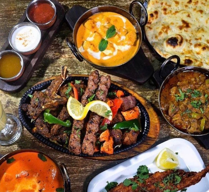 من اطباق مطعم Spice Khazana الذي يعد من افضل مطاعم بوفيه في لندن